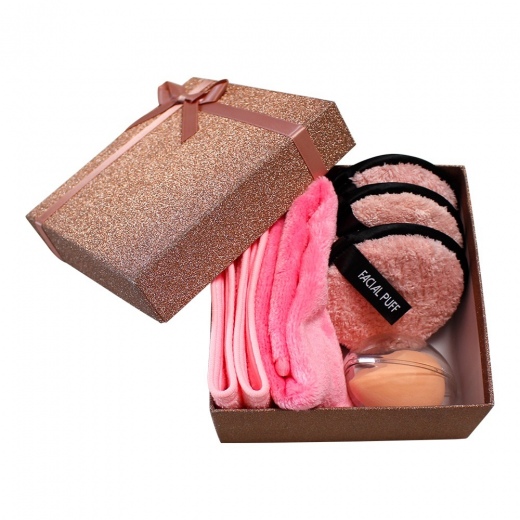 Facial Puff Headband Set