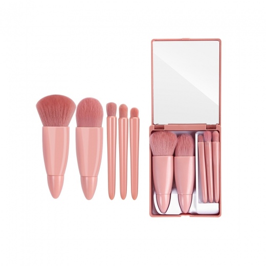 Powder Blusher Brush Set with Mirror